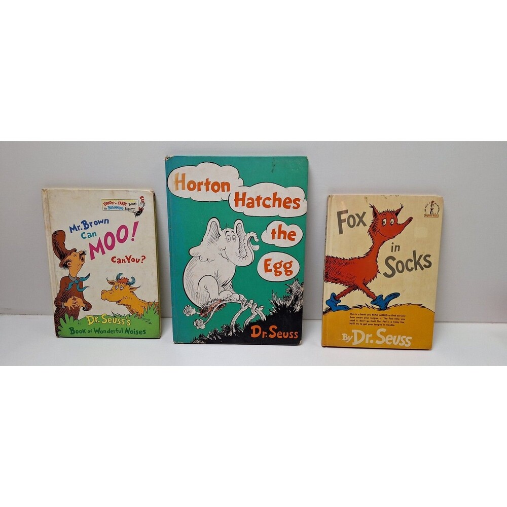 Lot of 3 Vintage Dr. Seuss Books-1965, '68, '70-NOT Book Club Versions-Good Cond